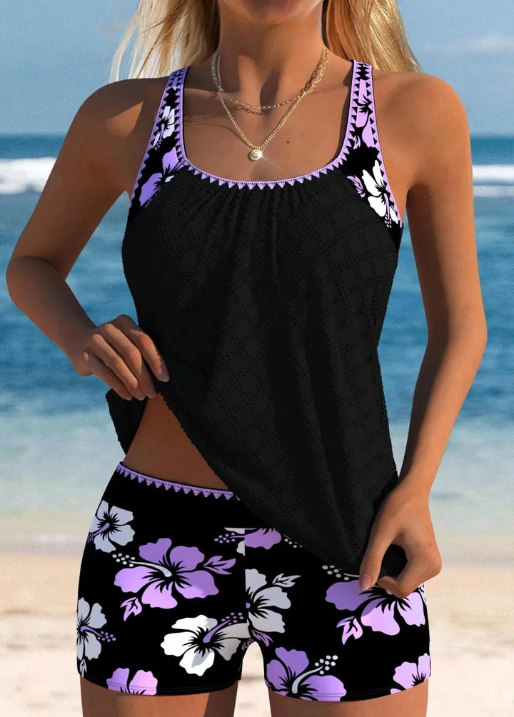 Penelope | Stylish Floral Print Racerback Tankini Set