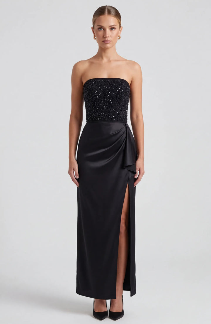 Grace | Strapless Sweetheart Corset Evening Gown Maxi Dress