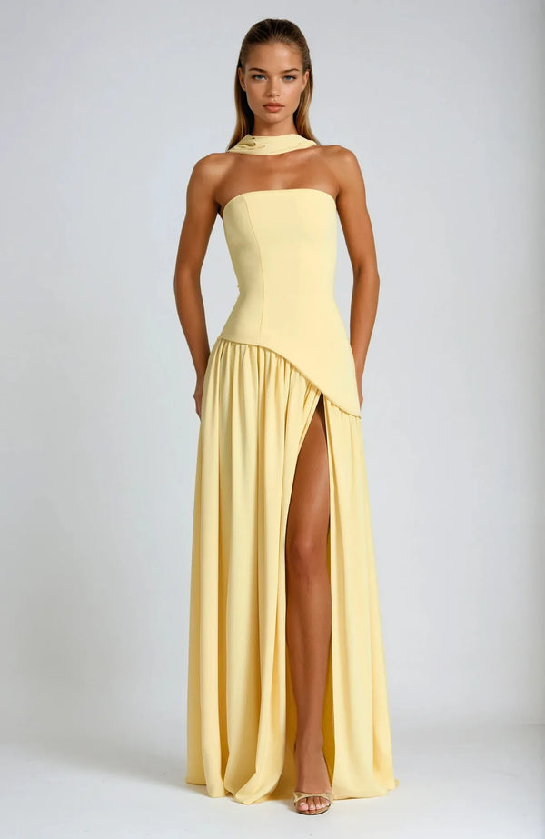 Vivienne | Halter Neck Strapless Maxi Dress
