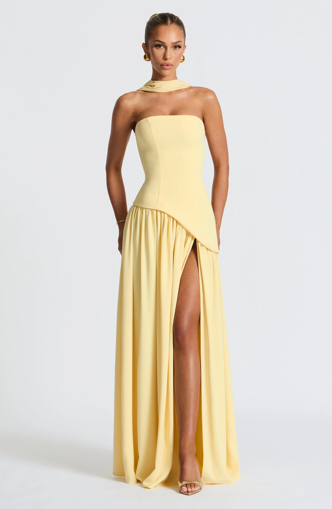 Vivienne | Halter Neck Strapless Maxi Dress