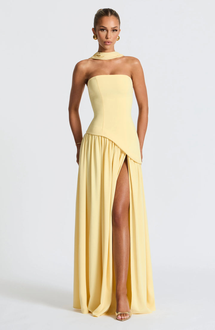 Vivienne | Halter Neck Strapless Maxi Dress