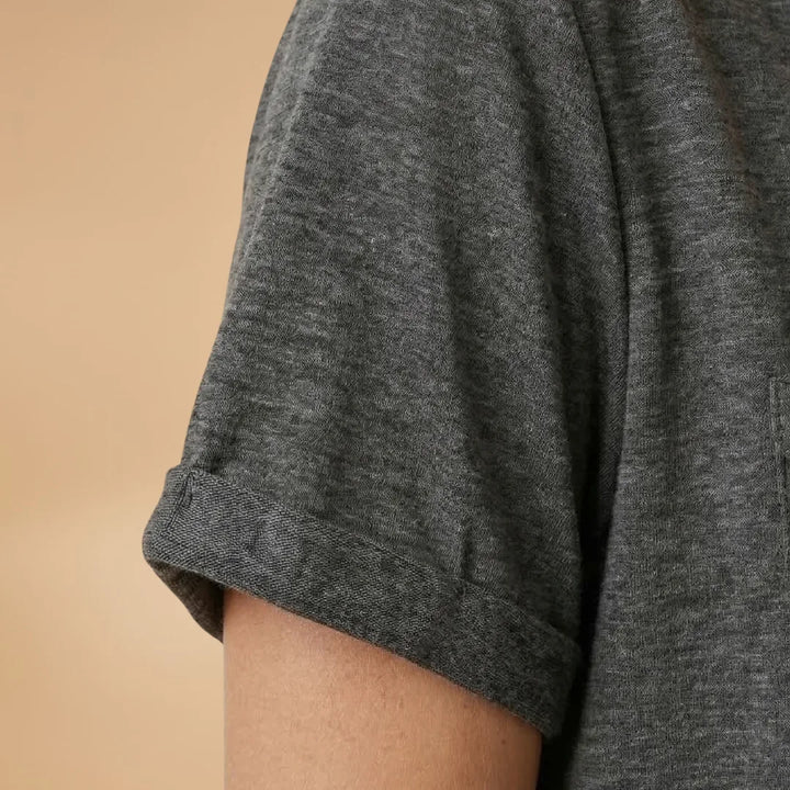 Nadia | Stylish Henley T-Shirt with Button Detail