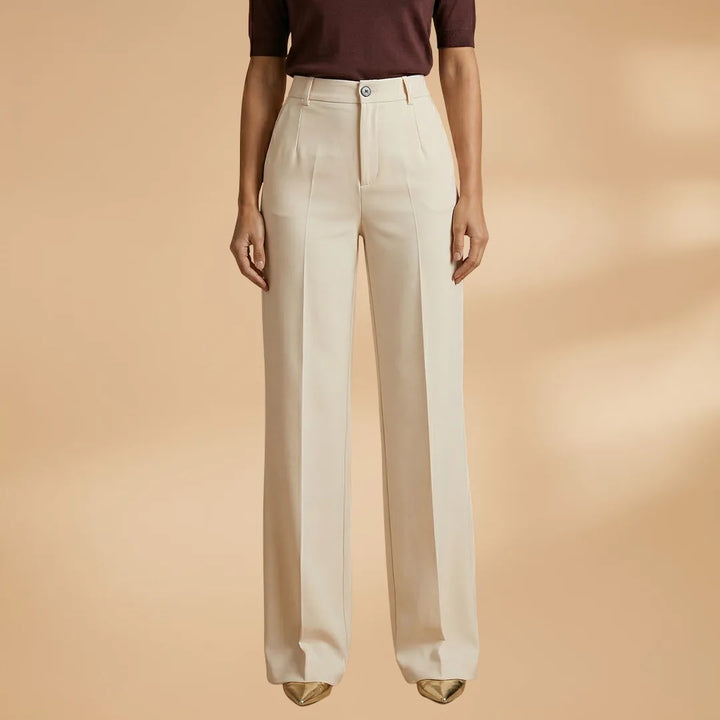 Elena | Elegant High Waist Tailored Trousers