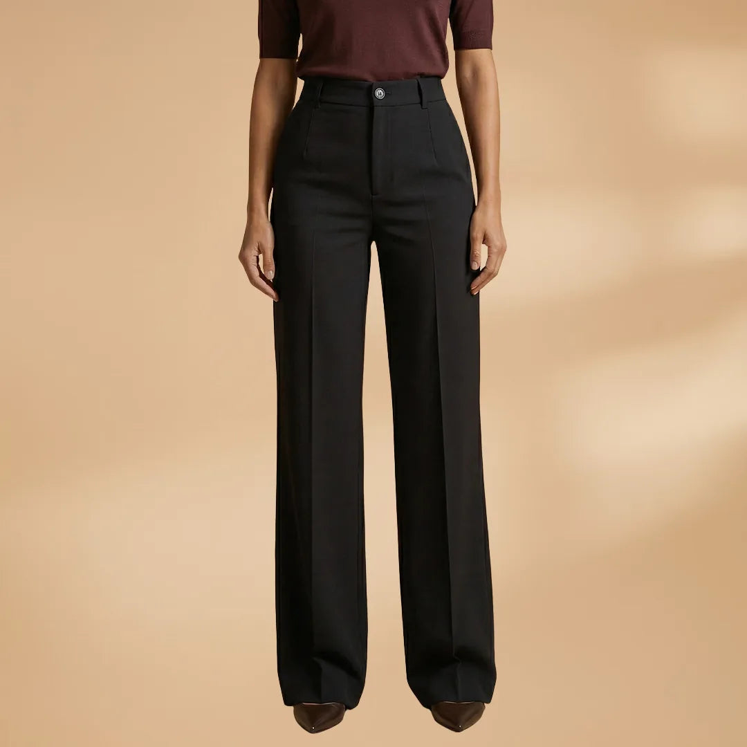 Elena | Elegant High Waist Tailored Trousers
