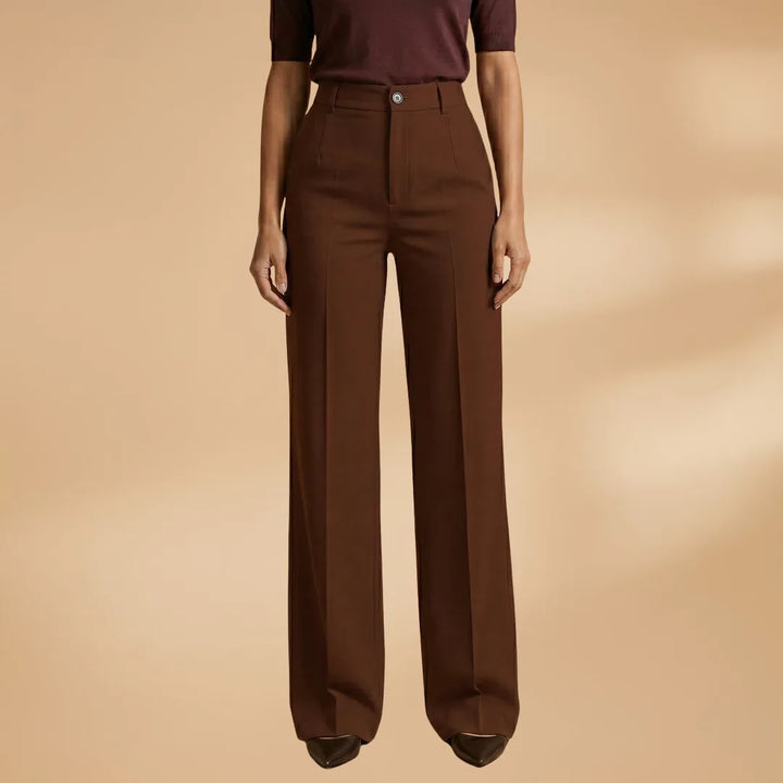 Elena | Elegant High Waist Tailored Trousers