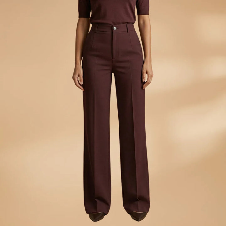 Elena | Elegant High Waist Tailored Trousers
