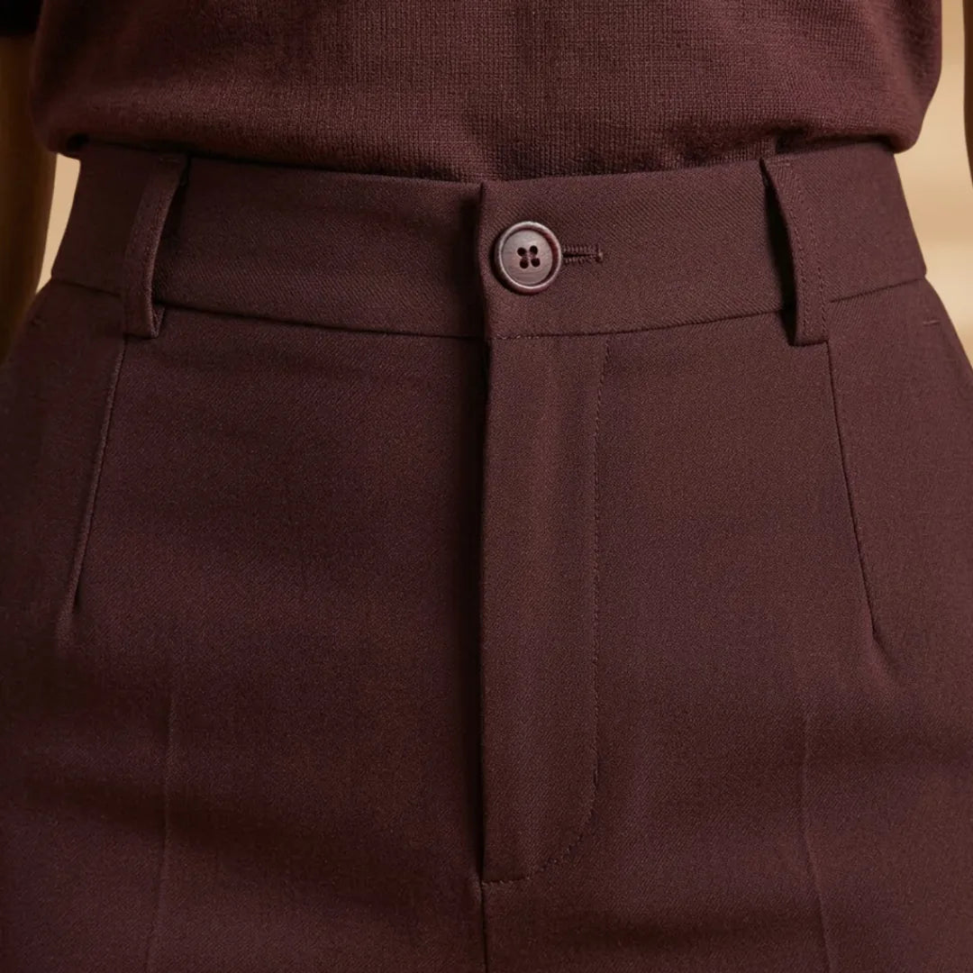 Elena | Elegant High Waist Tailored Trousers