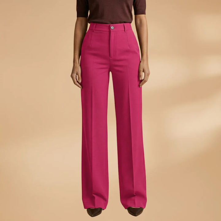 Elena | Elegant High Waist Tailored Trousers