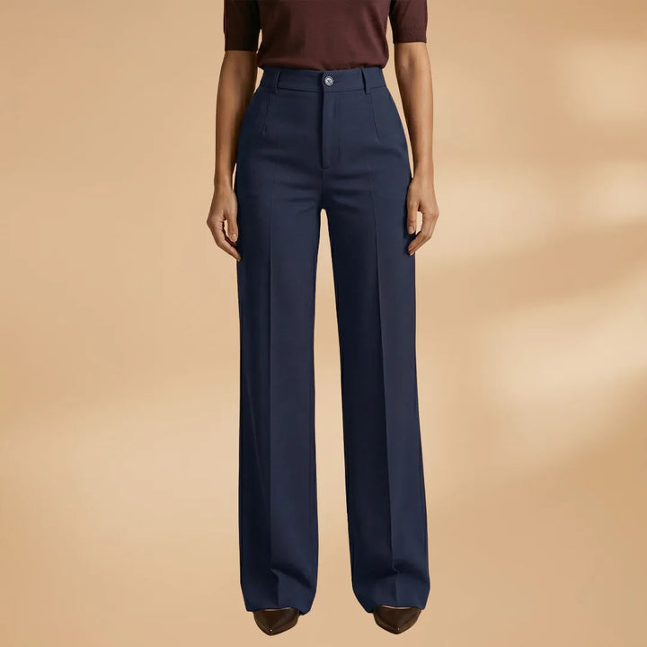 Elena | Elegant High Waist Tailored Trousers