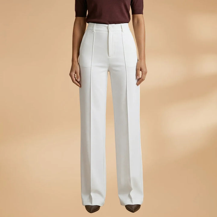 Elena | Elegant High Waist Tailored Trousers