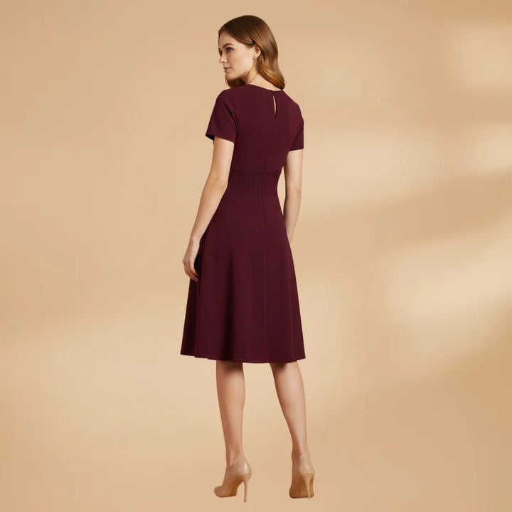 Zoe | Elegant Women's Lace Dress with Keyhole Neckline