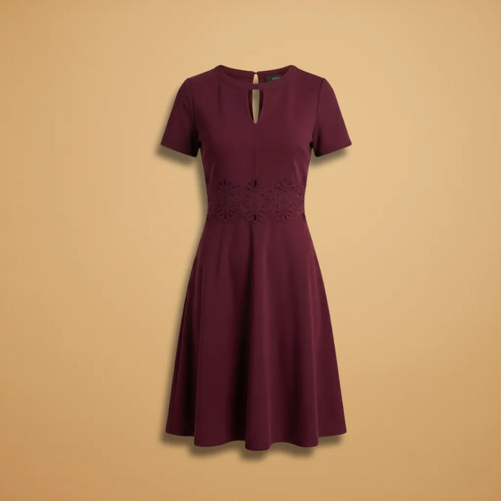 Zoe | Elegant Women's Lace Dress with Keyhole Neckline
