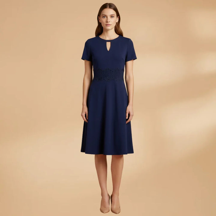 Zoe | Elegant Women's Lace Dress with Keyhole Neckline