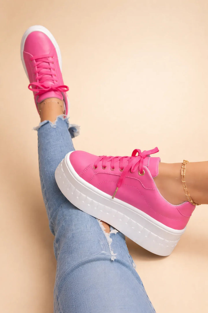 Rosie | Stylish Lace-Up Platform Sneakers