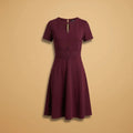Women's Lace Waist Keyhole Midi Dress — Jenna Short Sleeve A-Line