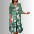 Women's 2-Piece Summer Set — Arabella Layered Floral Chiffon