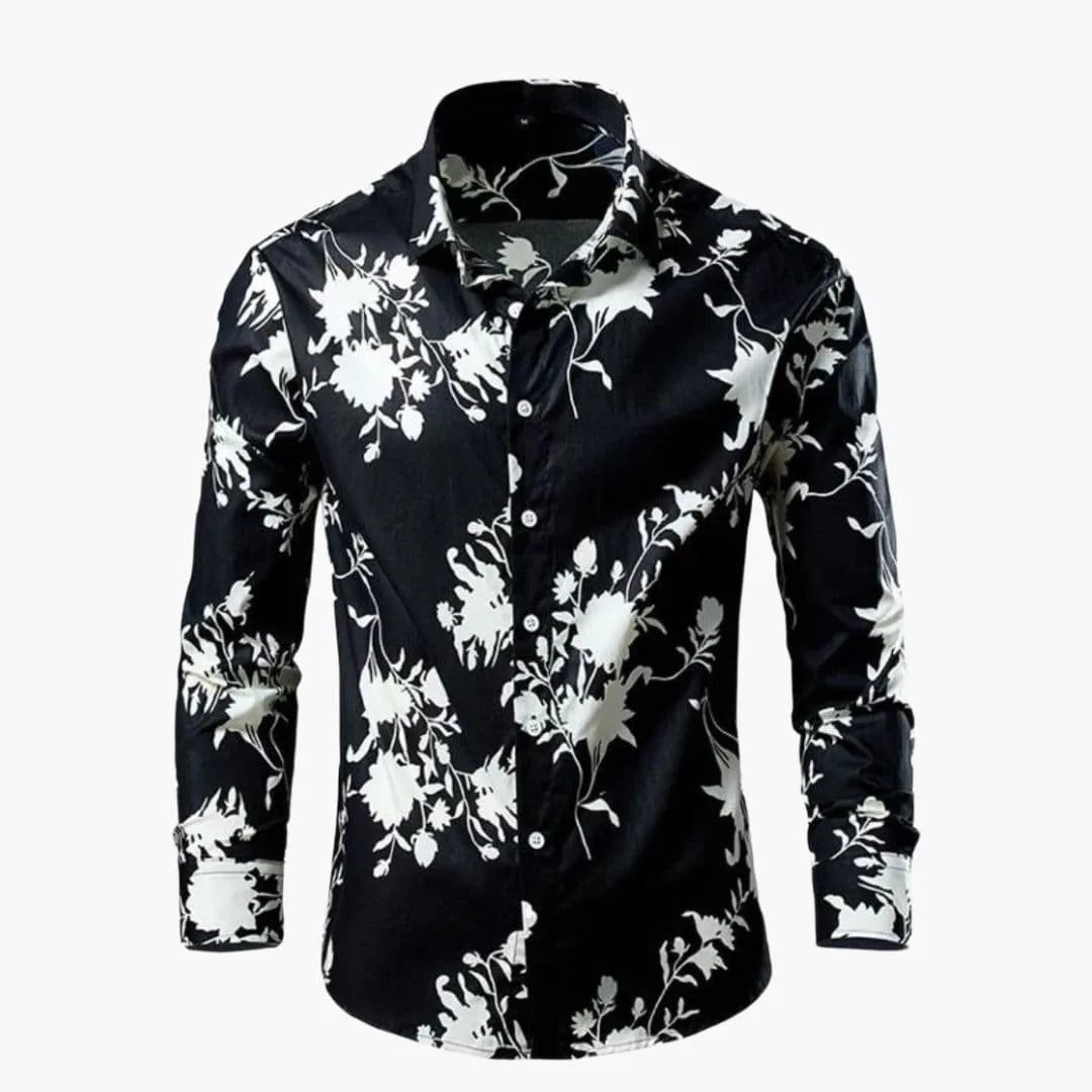 Lucy | Elegant Floral Long Sleeve Button Up Blouse