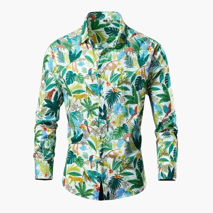 Lucy | Elegant Floral Long Sleeve Button Up Blouse