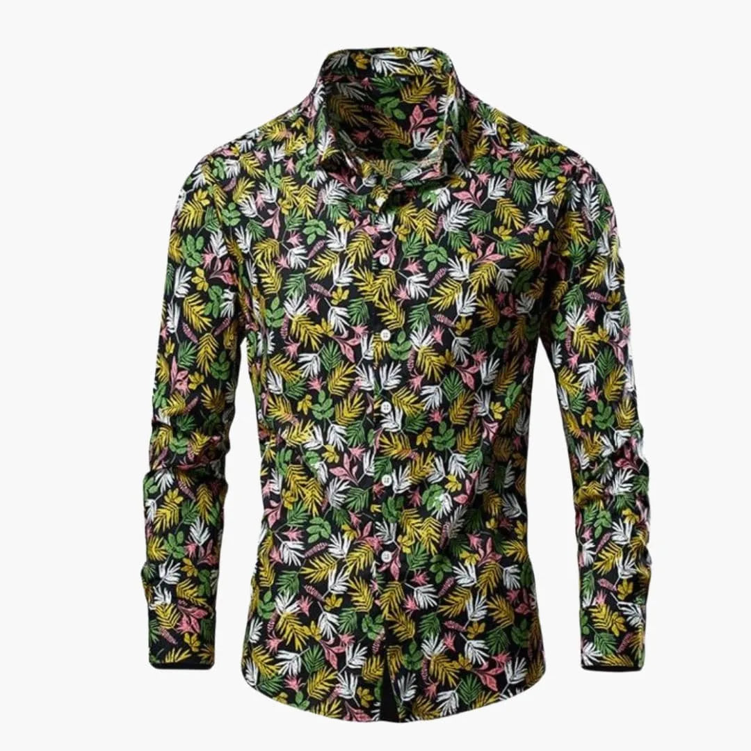 Lucy | Elegant Floral Long Sleeve Button Up Blouse
