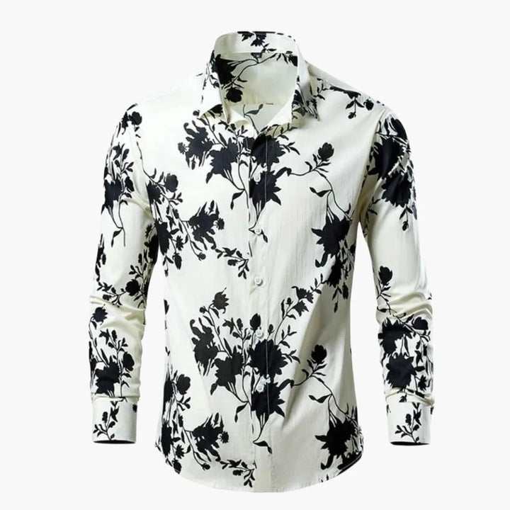 Lucy | Elegant Floral Long Sleeve Button Up Blouse