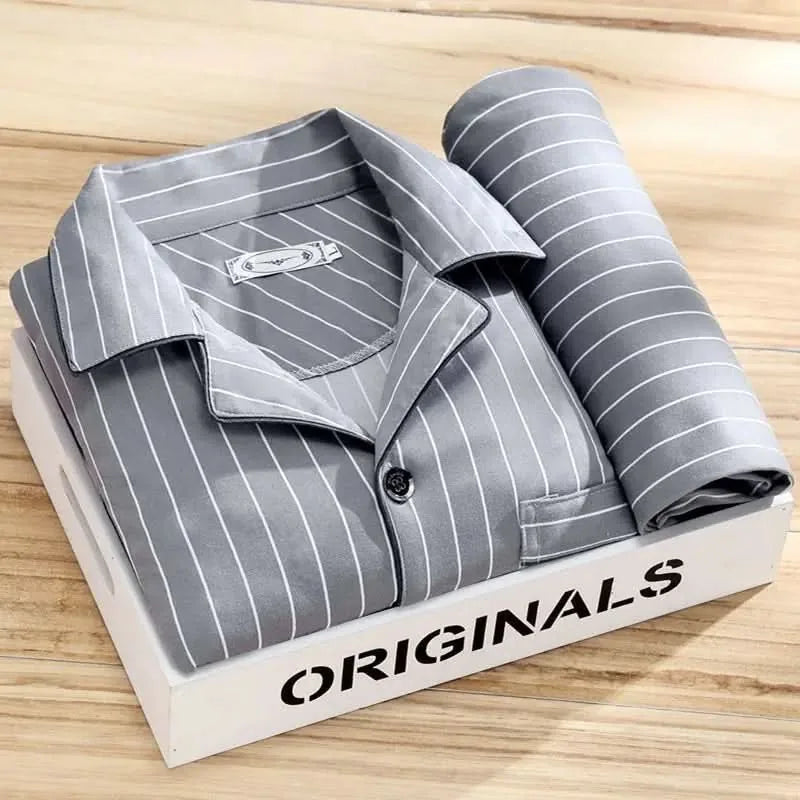 Matteo | Men's Button-Up Pajama Set Long Sleeve Sleepwear