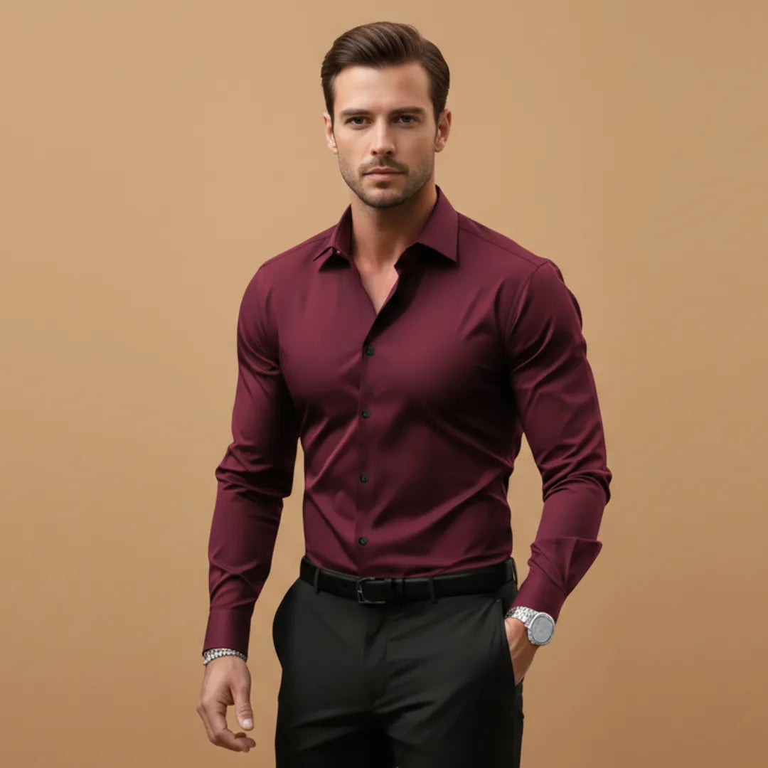 Elliot | Men's Fitted Shirt with Structured Collar