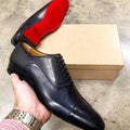 Men's Leather Oxford Shoes — Miles Cap Toe Professional Lace-Up