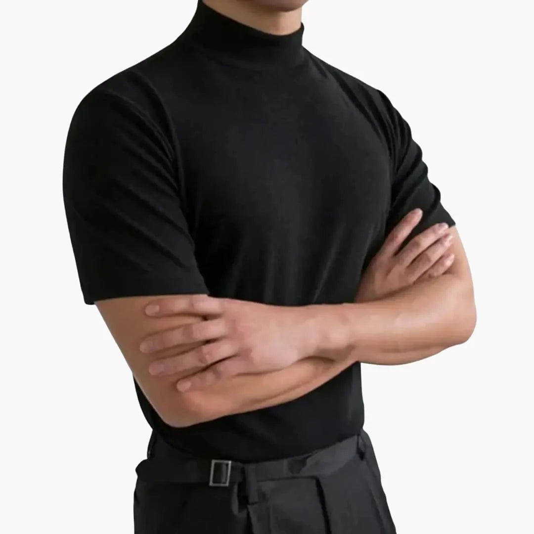 Theo | Men's Short Sleeve Mock Neck T-Shirt
