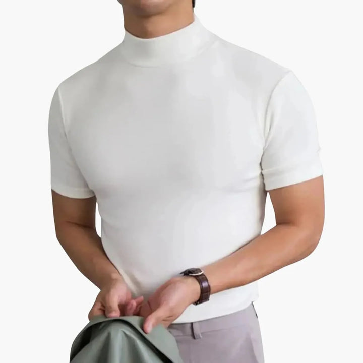 Theo | Men's Short Sleeve Mock Neck T-Shirt