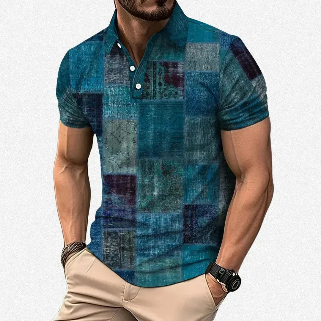 Adrian | Stylish Patchwork Polo Shirt