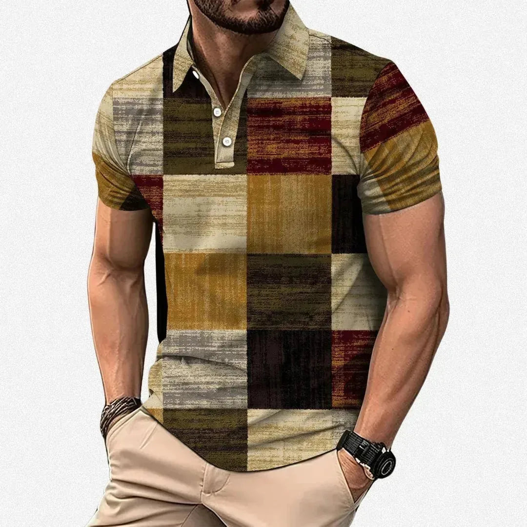 Adrian | Stylish Patchwork Polo Shirt