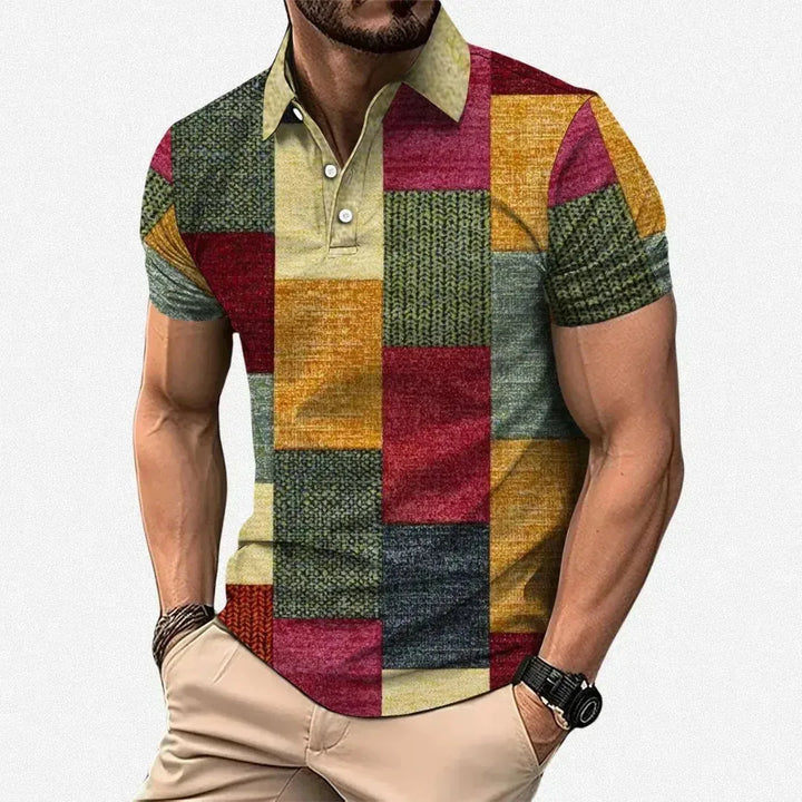Adrian | Stylish Patchwork Polo Shirt