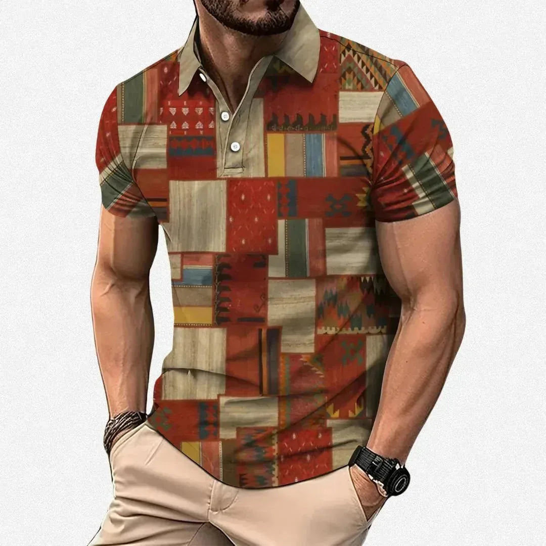 Adrian | Stylish Patchwork Polo Shirt