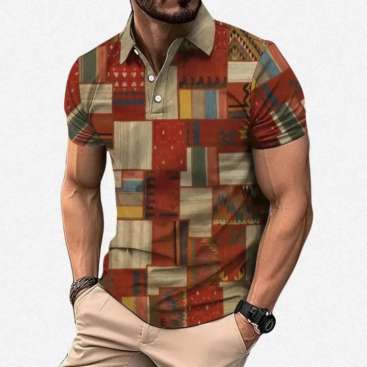 Adrian | Stylish Patchwork Polo Shirt