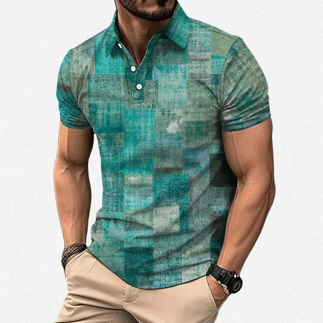 Adrian | Stylish Patchwork Polo Shirt