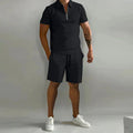 Leo | Men's Polo and Shorts Two-Piece Set with Collar Detail