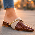 Ethan | Men's Croc Slip On Mules with Gold Hardware