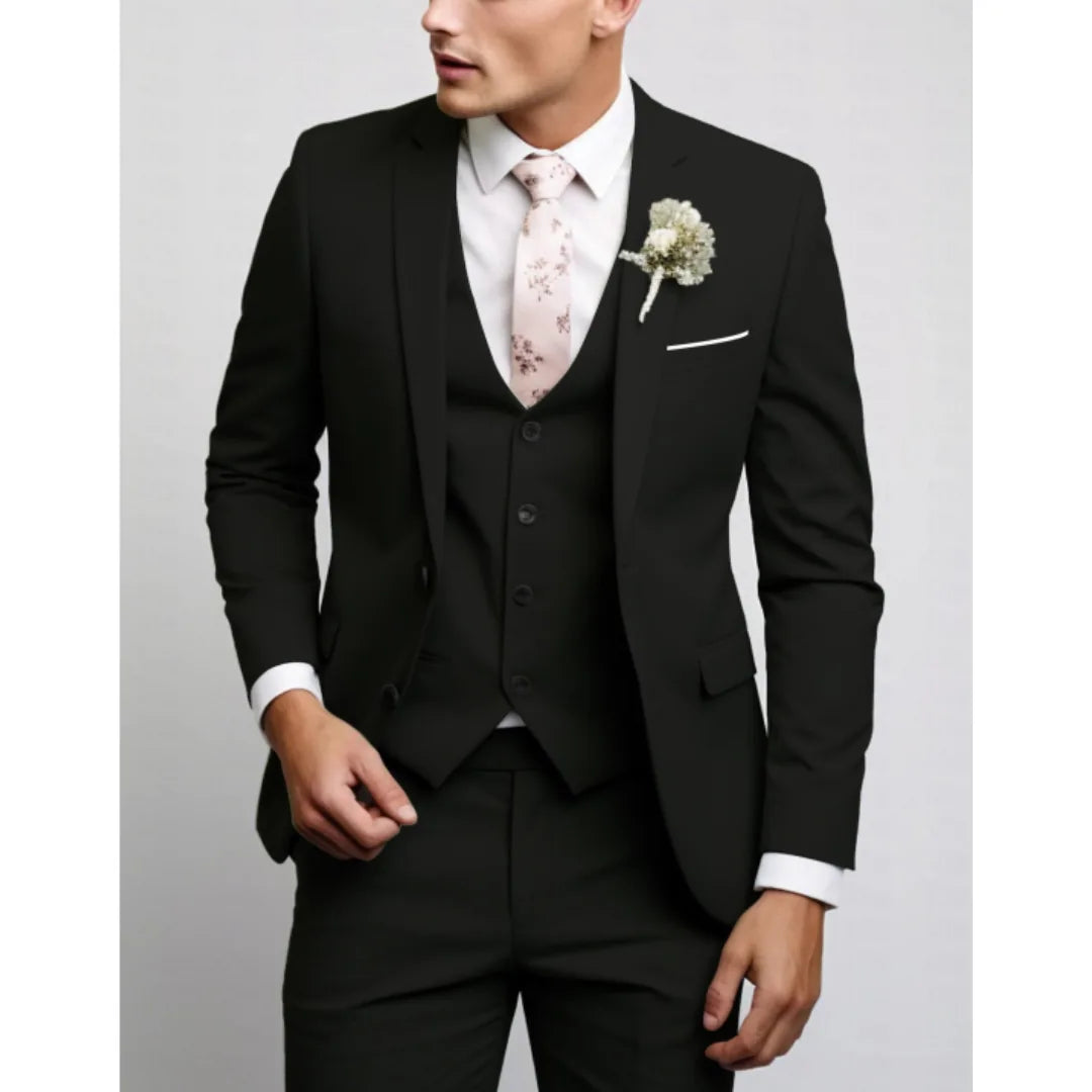 Rafael | Men's Three Piece Suit with Matching Vest