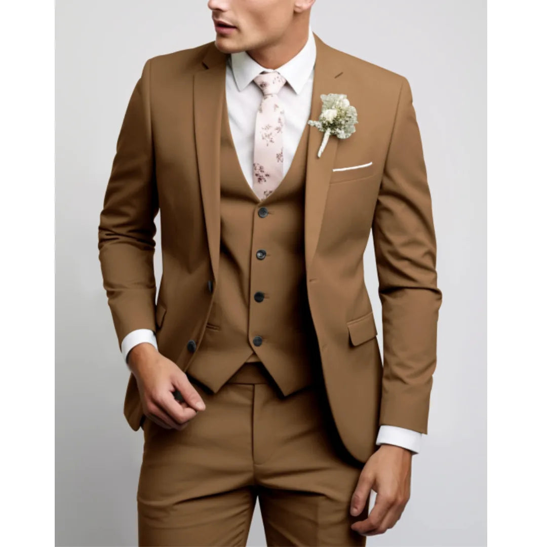 Rafael | Men's Three Piece Suit with Matching Vest