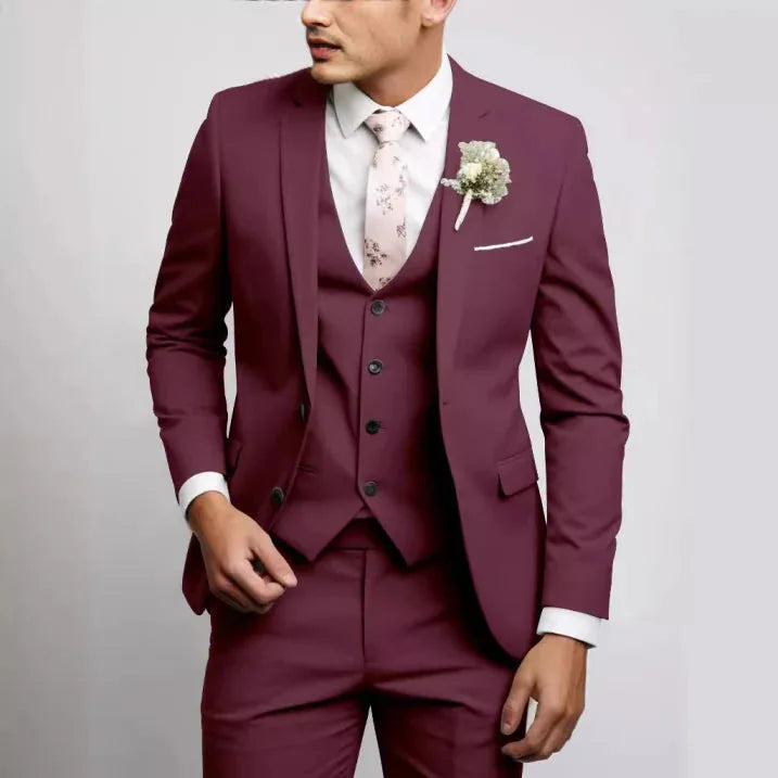 Rafael | Men's Three Piece Suit with Matching Vest