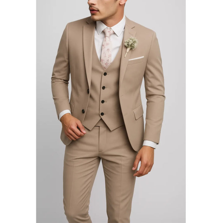 Rafael | Men's Three Piece Suit with Matching Vest