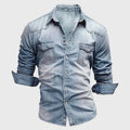 Silas | Men's Denim Shirt with Western Style Pockets