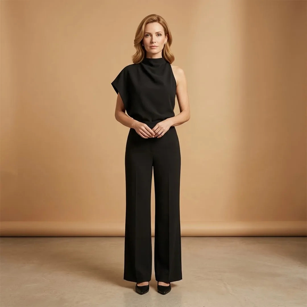 Matilda | Elegant Mock Neck Women's Jumpsuit Sleeveless