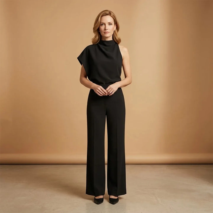 Matilda | Elegant Mock Neck Women's Jumpsuit Sleeveless