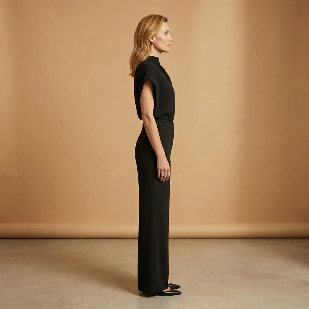 Matilda | Elegant Mock Neck Women's Jumpsuit Sleeveless