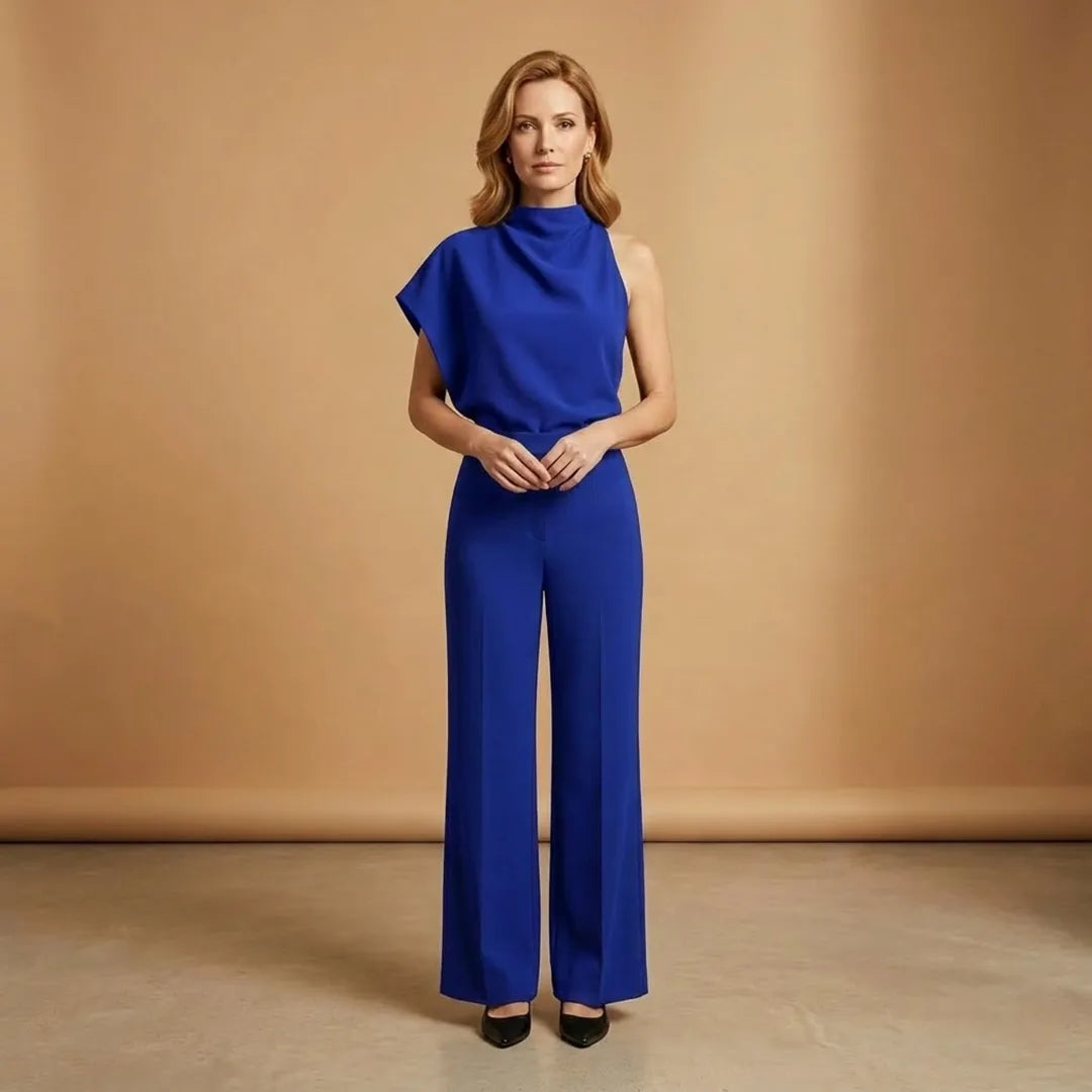 Matilda | Elegant Mock Neck Women's Jumpsuit Sleeveless