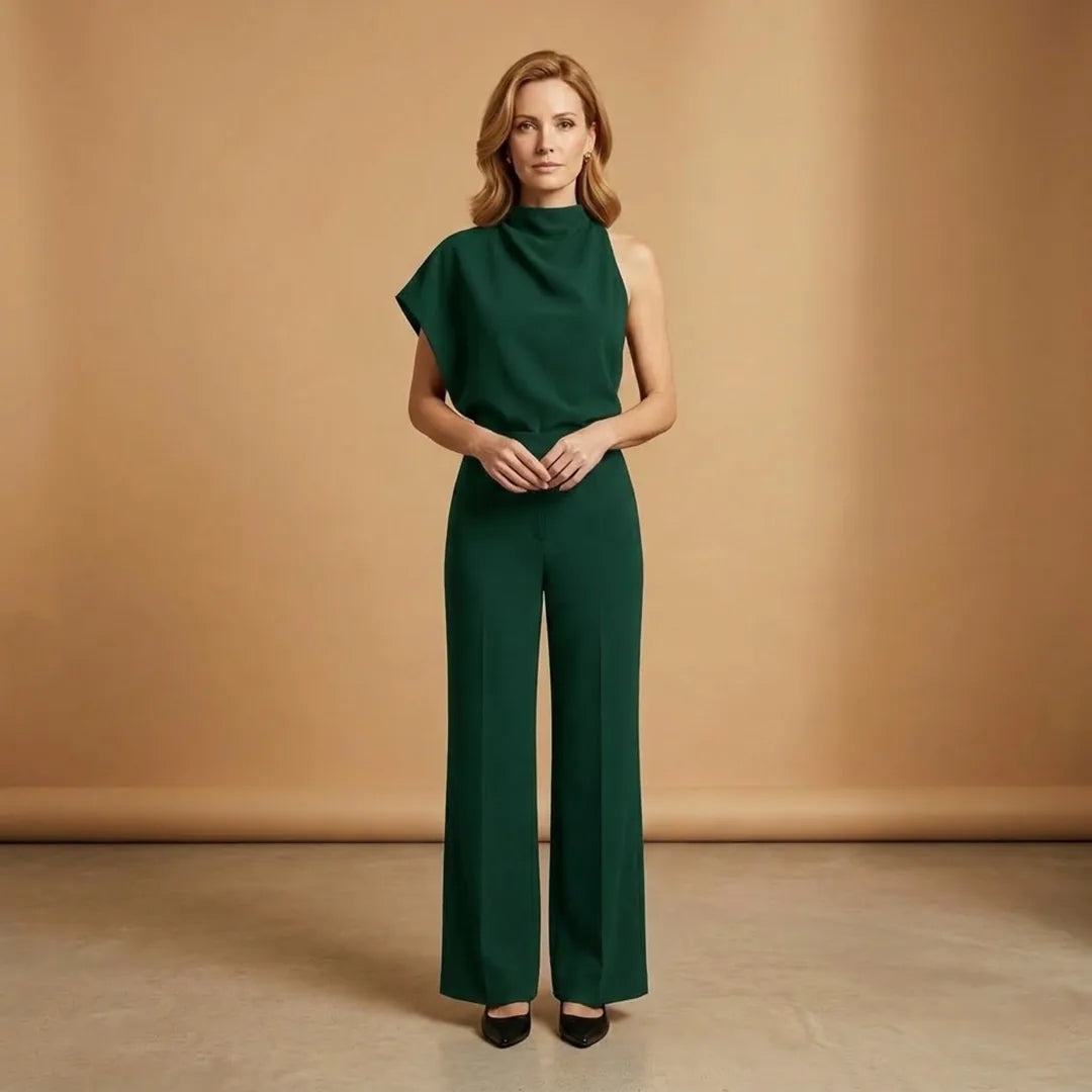 Matilda | Elegant Mock Neck Women's Jumpsuit Sleeveless