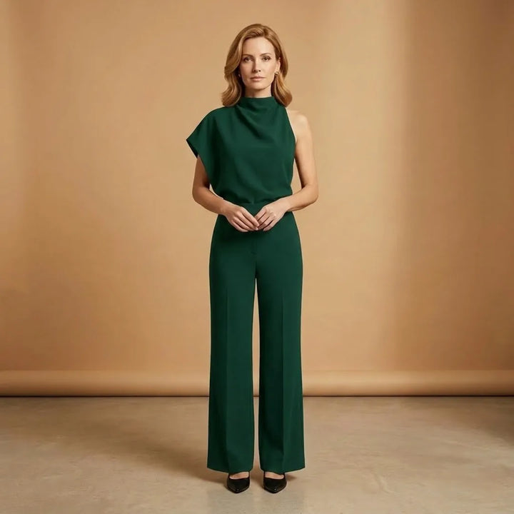 Matilda | Elegant Mock Neck Women's Jumpsuit Sleeveless