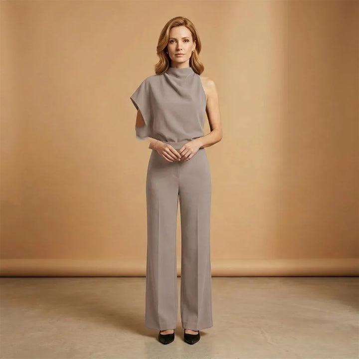 Matilda | Elegant Mock Neck Women's Jumpsuit Sleeveless