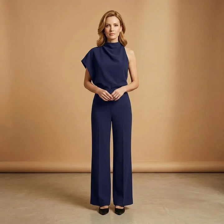 Matilda | Elegant Mock Neck Women's Jumpsuit Sleeveless